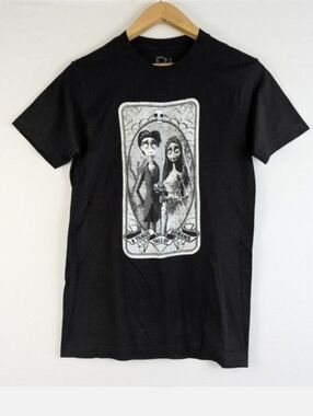 NWT Corpse Bride Graphic Short Sleeve T-Shirt Black 100%% Cotton Small